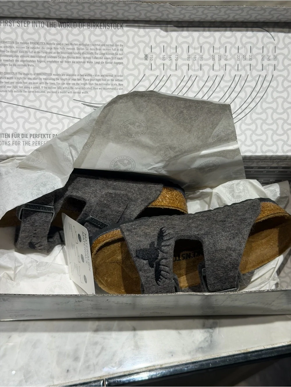 Birkenstock Arizona Kids Gray elk Buckle Sandals